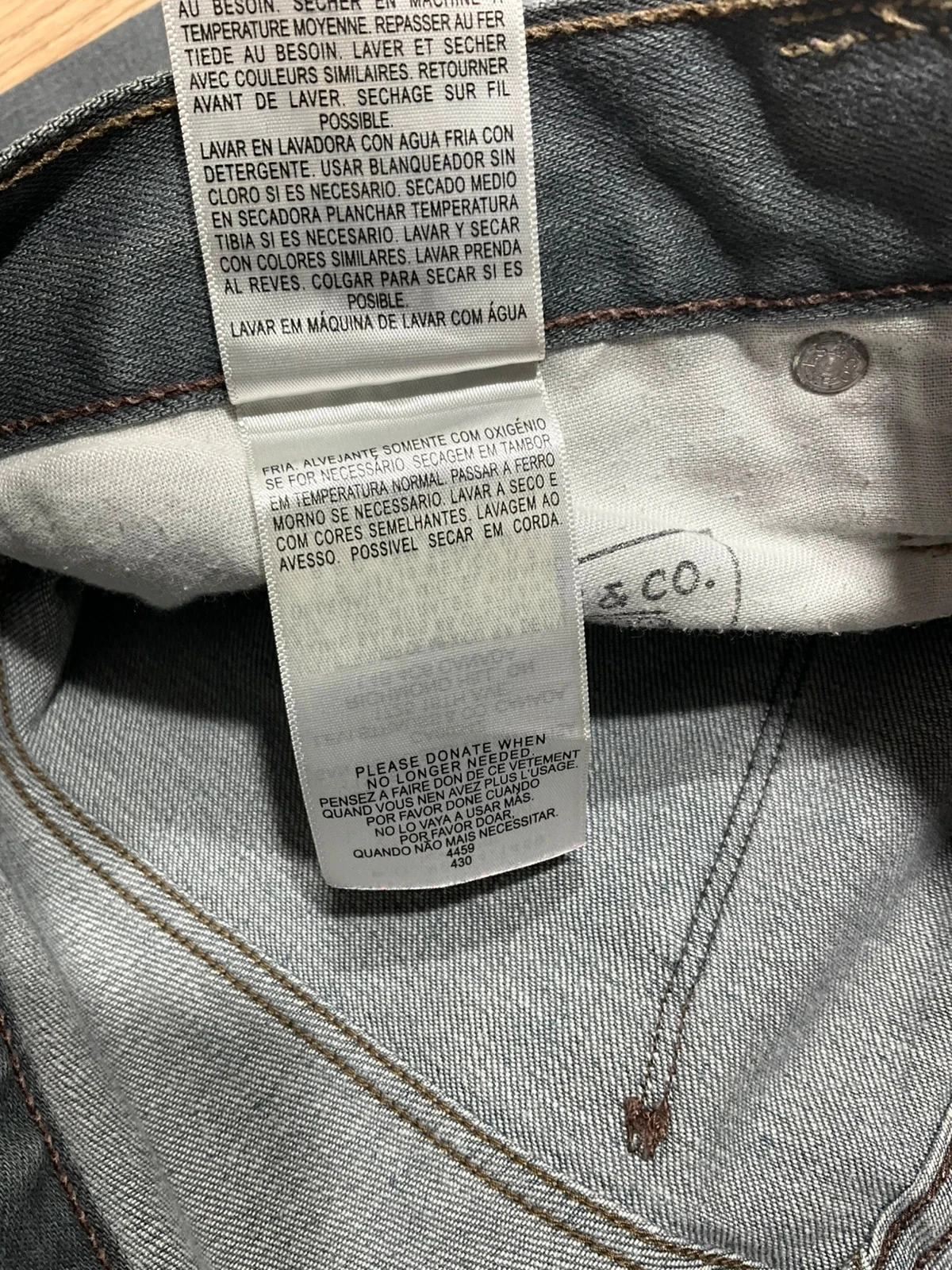 Jean Levi's 504 Coupe Regular Straight W34 L30 Vintage Coton GrisLvh 022 – photo 11